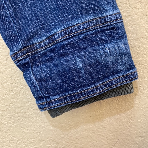 Anthro Quilted Jean Jacket L - Picture 6 of 9